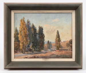 ROBERT JOHN LOVETT (1930 - ), (the old bridge), oil on board, signed lower right "Robert Lovett", remains of label verso, 20 x 25cm, 28 x 33cm overall