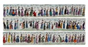 BERNADETTE (Bern)&nbsp;EMMERICHS&nbsp;(1961 - ), "SHELAGH" triptych, group of three painted fired ceramic plaques, each signed "Bern Emmerichs, 2014", Maunsell Wickes Gallery labels verso. Note: The women depicted in this work were all convicts that arrived in Sydn