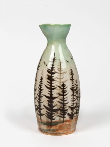 ARTHUR MERRIC BOYD pottery carafe with landscape scene, signed "Arthur Merric Boyd", ​​​​​​​19.5cm high