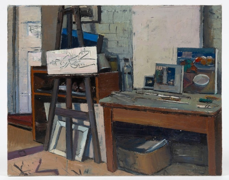 HAYDN WILSON (1955 - ), Interior With Easel, 2014, oil on canvas, signed and titled verso, 20.5 x 25.5cm