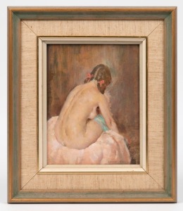 GARRETT KINGSLEY (1915-1982), untitled nude, oil on board, signed lower right "Garrett Kingsley", 23 x 18cm, 37 x 32cm overall