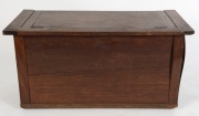 ROBERT PRENZEL Australian blackwood blanket box, carved with gumnuts, leaves and branches, early 20th century, ink stamp "Toorak Road" label to base, 45cm high, 90cm wide, 46cm deep - 11