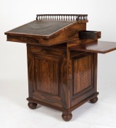 GILLOWS (attributed) antique English rosewood davenport, circa 1845, 94cm high, 52cm deep, 58cm deep - 3