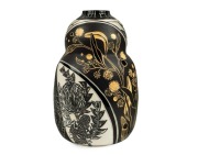 DANICA WICHTERMANN&nbsp;"Native Australian Botanicals" pottery vase&nbsp;with sgraffito decoration, signed "D. W., 2016" and titled to the base, 24cm high - 2