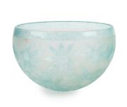 AMANDA LOUDEN "Flannel Flowers" Australian cameo glass bowl, engraved "Amanda Louden, 2003", 9.5cm high, 13cm diameter