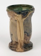 MERRIC BOYD pottery vase with applied gum trees in sgraffito and painted landscape, incised "Merric Boyd, 1947, Tree and Bow", 17cm high - 3