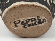 PEPAI JANGALA CARROLL studio pottery vessel with sgraffito and hand-painted decoration, signed "Pepai Carroll", 20cm high, 20cm wide - 4