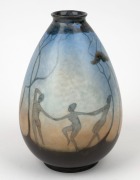 ELIZA JOSEPHSON, hand-painted porcelain vase with nude dancing figures in landscape, signed "E. Josephine, 1915", 21cm high.   - 3