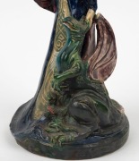 MARGUERITE MAHOOD "Sorceress" stunning pottery statue, incised "Marguerite Mahood", 32.5cm high - 2