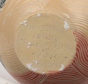 LYNETTE LEWIS spherical Australian ceramic vase decorated with ant motif, incised "Lynette Lewis, Ernabella Arts, 2020", 16cm high - 4