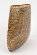 JENNI KEMARRE MARTINIELLO, OAM, square loop weave dilly bag, hot blown glass, engraved "J.K.M., 2015" 25cm high,  - 2