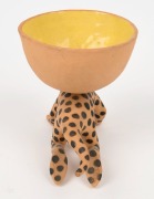 JOHN GOLDING Australian pottery lizard bowl, circa 1986, signed "Golding '86", 16cm high, 24cm long - 3