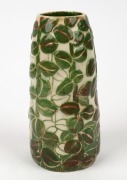 ADA NEWMAN rare pottery vase with applied foliate decoration, incised "Ada Newman, Hand Built Australian Clay", 19cm high - 2