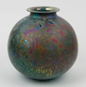 GREG DALY "Dawn Light, 2011" lustre glaze ceramic vase, signed "Daly", with additional title and gallery number affixed to base, also with additional gallery card, 28cm high, 26cm wide - 2