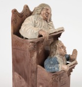 RALPH WOOD "THE VICAR AND MOSES" rare early Staffordshire pottery figure group, 18th century, 25cm high - 5