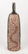 DEREK THOMPSON JUNGARRAYI&nbsp;"Wanampi I" tall brown and black glazed pottery vase with sgraffito&nbsp;snake decoration, incised "Derek Thompson, Ernabella Arts In 2013", 48.5cm high - 3