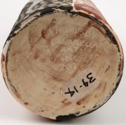 DEREK THOMPSON JUNGARRAYI&nbsp;"Wanampi I" tall brown and black glazed pottery vase with sgraffito&nbsp;snake decoration, incised "Derek Thompson, Ernabella Arts In 2013", 48.5cm high - 5