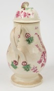 LEEDS POTTERY creamware coffee pot, hand-painted with floral sprays, circa 1780, ​​​​​​​26cm high - 2