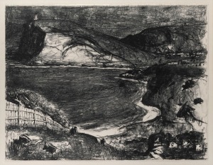 LLOYD FREDRICK REES (1895-1988), (seascape), lithograph, 62/80, signed in plate "Lloyd Rees, '80", ​​​​​​​50 x 65cm, 75 x 91cm overall
