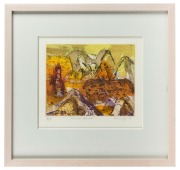 ELIZABETH CUMMINGS (1939 - ), Flinders Mound, coloured etching, 4/25, signed lower right "Cummings, '10", ​​​​​​​25 x 29cm, 46 x 48cm overall - 2