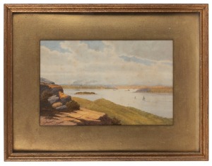 GLADSTONE EYRE (1863-1933), Sydney Harbour, watercolour, signed lower left "Gladstone Eyre", 27 x 43cm, 50 x 65cm overall