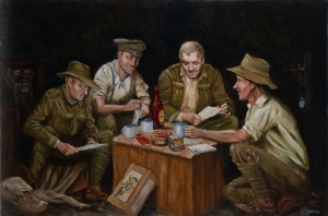 LINDSAY SPEARS, A Parcel For Christmas, oil on canvas, signed lower right "L. Spaers", titled verso, 60 x 91cm