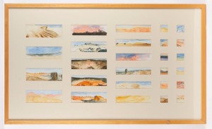 ARTIST UNKNOWN, (untitled group of 27 landscapes), watercolour, signed verso "Catherine K." (?), 58 x 97cm overall