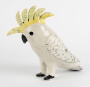 ARTIST UNKNOWN, pottery sulphur crested cockatoo, 26.5cm high