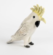 ARTIST UNKNOWN, pottery sulphur crested cockatoo, 26.5cm high - 2