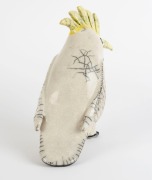 ARTIST UNKNOWN, pottery sulphur crested cockatoo, 26.5cm high - 3