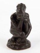 DERBYSHIRE ceramic statue of an Aboriginal, impressed "Derbyshire, Australia", 13.5cm high