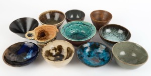 Eleven assorted Australian pottery bowls, the largest 9cm high