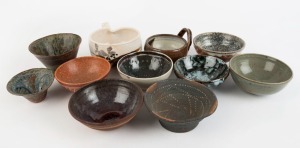 Eleven assorted Australian studio ceramic bowls, the largest 9.5cm high