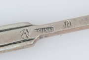 LINTON of Perth, set of 12 Australian silver spoons with wildflower motifs, 20th century, stamped "JAL. ST. SILVER", 11cm long, 152 grams total - 5