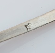 Two 18th century CHANNEL ISLANDS silver sauce ladles, by GEORGE MAUGER and GEORGE HAMON of Jersey, circa 1780, the largest 17cm long, 64 grams total - 3