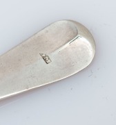 Assorted antique CHANNEL ISLANDS silver teaspoons, 18th/19th century, (15 items), makers include GEORGE MAUGER, and JACQUES QUESNEL the largest 14.5cm long, 160&nbsp;grams total - 3