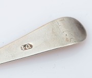 Assorted antique CHANNEL ISLANDS silver teaspoons, 18th/19th century, (15 items), makers include GEORGE MAUGER, and JACQUES QUESNEL the largest 14.5cm long, 160&nbsp;grams total - 8