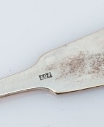 Assorted antique CHANNEL ISLANDS silver teaspoons, 18th/19th century, (15 items), makers include GEORGE MAUGER, and JACQUES QUESNEL the largest 14.5cm long, 160&nbsp;grams total - 11