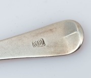 Assorted antique CHANNEL ISLANDS silver teaspoons, 18th/19th century, (15 items), makers include GEORGE MAUGER, and JACQUES QUESNEL the largest 14.5cm long, 160&nbsp;grams total - 13