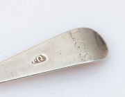 Assorted antique CHANNEL ISLANDS silver teaspoons, 18th/19th century, (15 items), makers include GEORGE MAUGER, and JACQUES QUESNEL the largest 14.5cm long, 160&nbsp;grams total - 14
