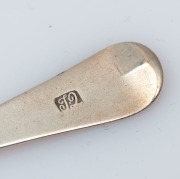 Assorted antique CHANNEL ISLANDS silver teaspoons, 18th/19th century, (15 items), makers include GEORGE MAUGER, and JACQUES QUESNEL the largest 14.5cm long, 160&nbsp;grams total - 16