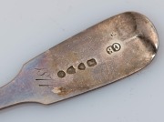 Assorted antique sterling silver spoons, 18th and 19th century, (12 items), the largest 21.5cm long, 620 grams total - 10