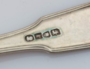 Assorted antique sterling silver spoons, 18th and 19th century, (12 items), the largest 21.5cm long, 620 grams total - 13