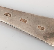 Five assorted antique CHANNEL ISLANDS silver tablespoons, Guernsey and Jersey makers, plus English made but Channel Islands retailed, 19th and 20th century, the largest 22.3cm long, 282 grams total - 5