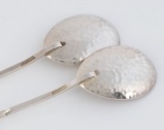 SARGISONS of Hobart, set of six Australian silver teaspoons, in original box, 12cm long, 52 grams total - 2