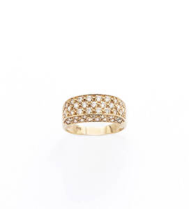 RINGS: Three 9ct gold rings. 24.44 grams.