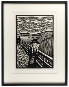 BRUCE GOOLD (1948 - ), Eternity, After Munch, Stace & Sharp, linocut, 2/25, signed lower right "Bruce Goold, '13", 48 x 35cm, 65 x 51cm overall