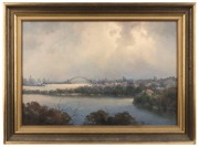 RAMON WARD THOMPSON (1941 - ), Sydney Harbour, oil on board, signed lower left "R. Ward Thompson", ​​​​​​​40 x 60cm, 53 x 74cm overall - 2