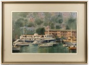 ALLAN WAITE (1924-2010), Lady Northcott At Mossman Bay, watercolour, signed lower left "Waite", ​​​​​​​35 x 53cm, 53 x 72cm overall - 2