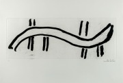 TONY SAMPSON, untitled abstract, lithograph, 66/99, signed and endorsed lower right "Tony Sampson, For His Father, Abie&nbsp;Gangala", ​​​​​​​56 x 76cm, 71 x 91cm overall
